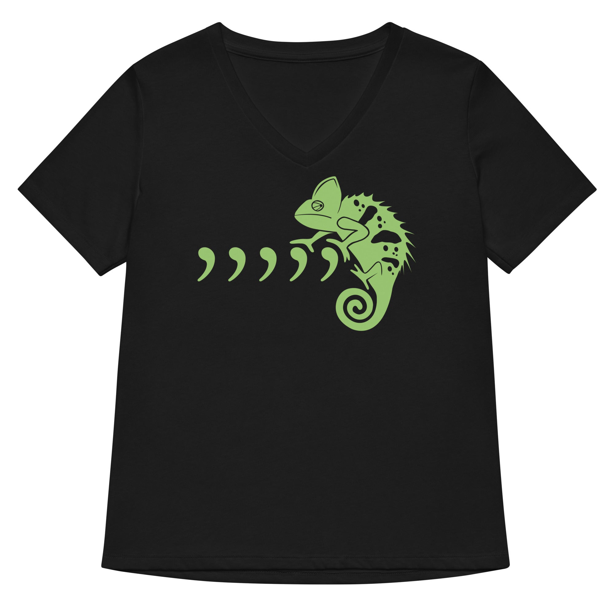 Comma Chameleon Women S V Neck Tee V Neck T Shirt Clean Design