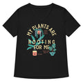 My Plants Are Rooting For Me Women S V Neck Tee V Neck T Shirt Minimal Style