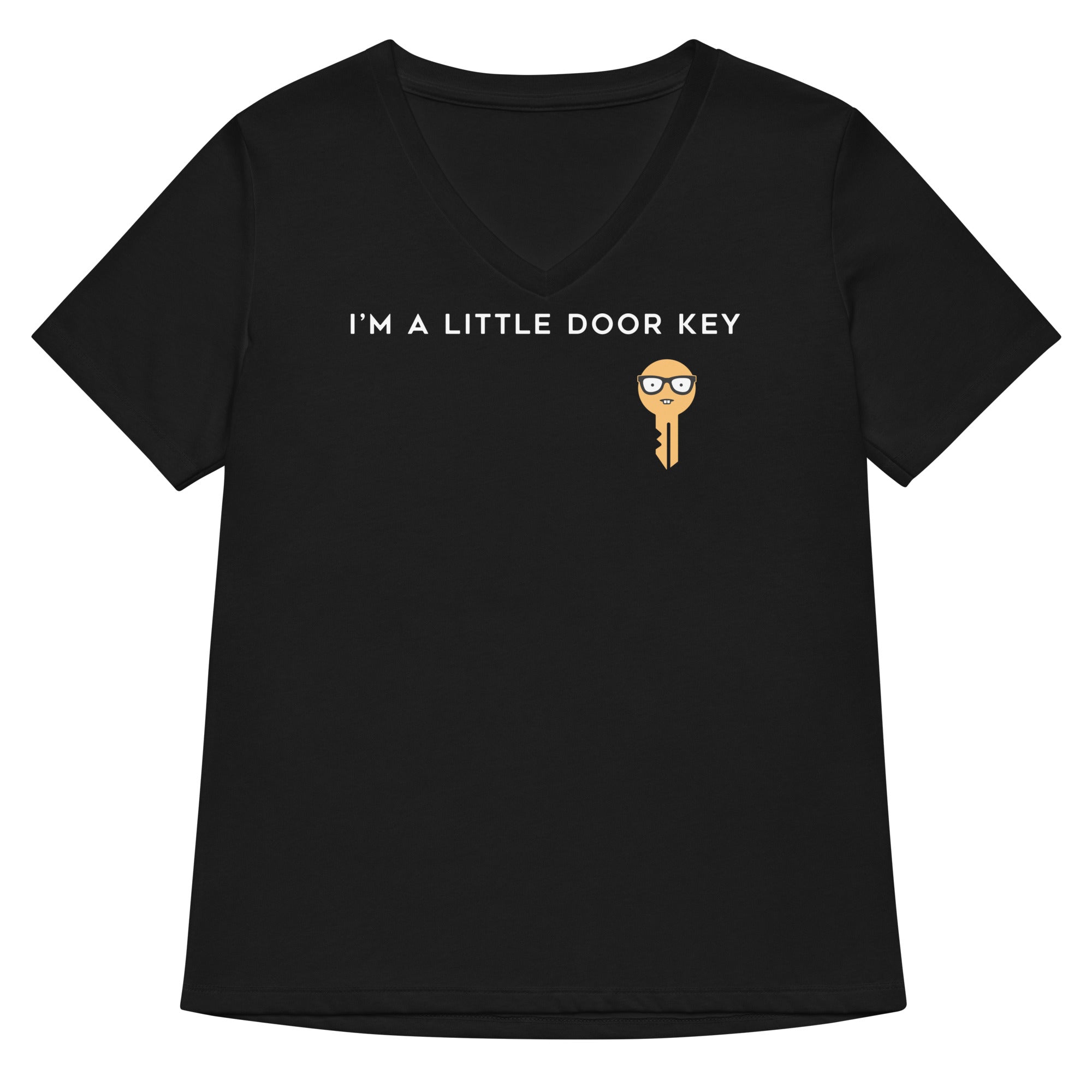 I M A Little Door Key Women S V Neck Tee V Neck T Shirt Gift Ready