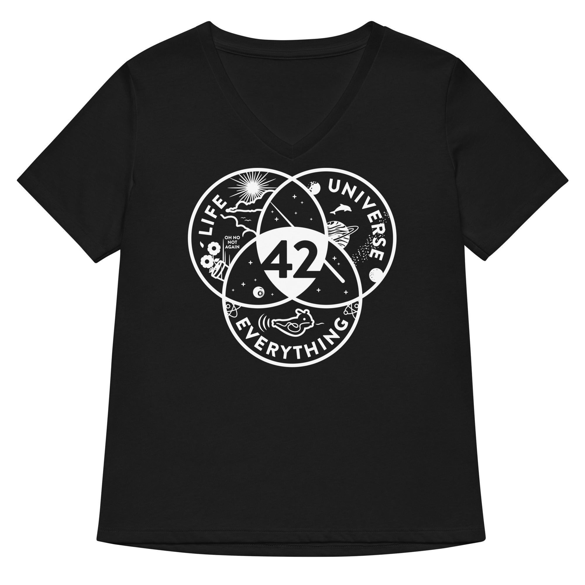 Life Universe Everything Women S V Neck Tee V Neck T Shirt Gift Ready