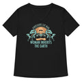 Woman Inherits The Earth Women S V Neck Tee V Neck T Shirt US Trend