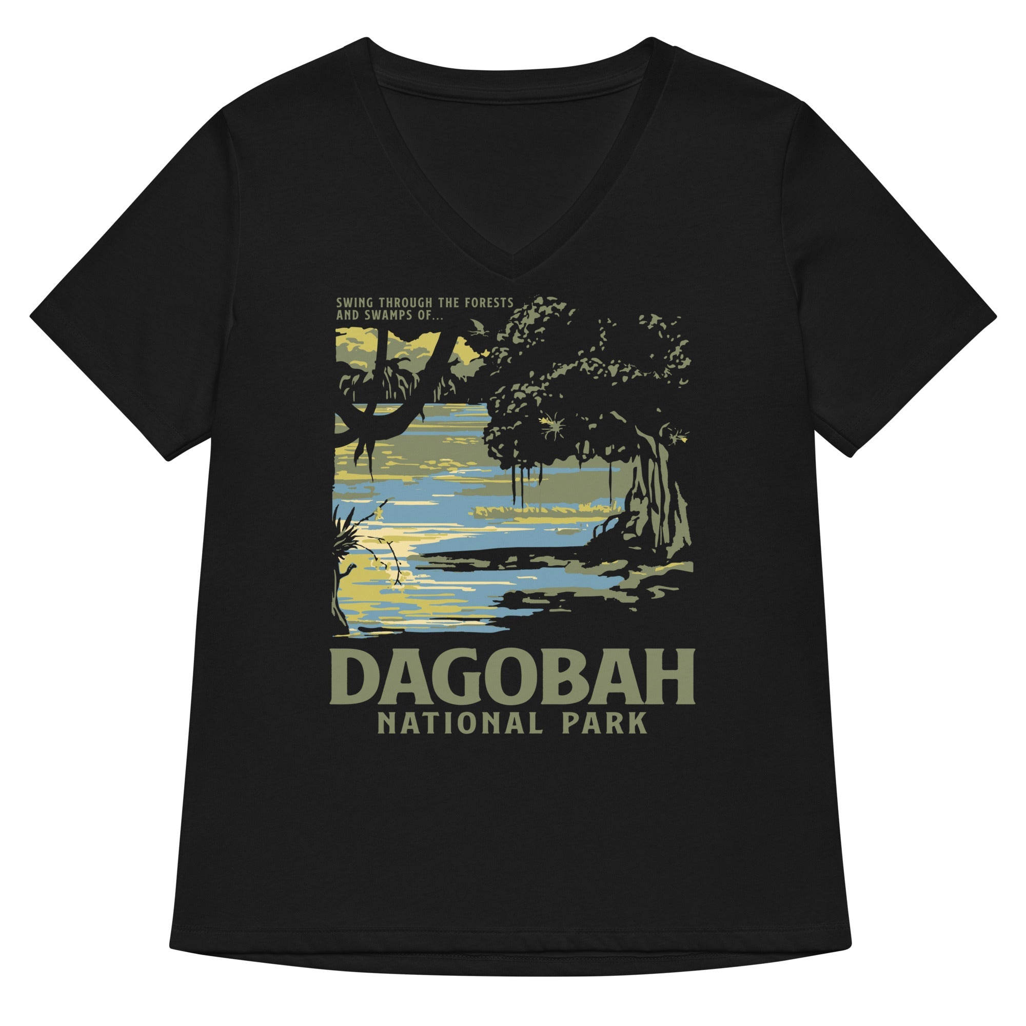 Dagobah National Park Women S V Neck Tee V Neck T Shirt Everyday Wear