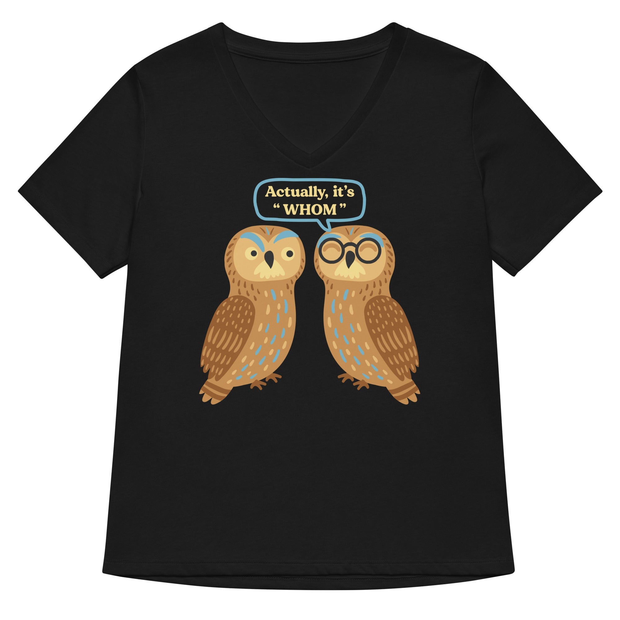 Actually It S Whom Women V Neck Tee V Neck T Shirt Minimal Style