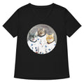 Catstronauts Women S V Neck Tee V Neck T Shirt Clean Design
