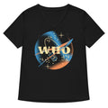 Who Space Administration Women S V Neck Tee V Neck T Shirt US Trend