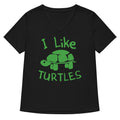 I Like Turtles Women S V Neck Tee V Neck T Shirt US Trend
