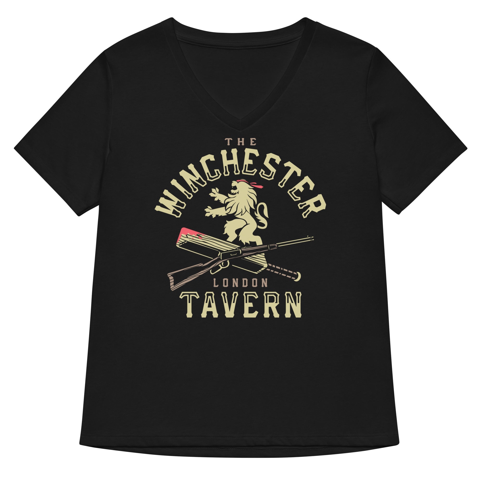 The Winchester Tavern Women S V Neck Tee V Neck T Shirt Minimal Style