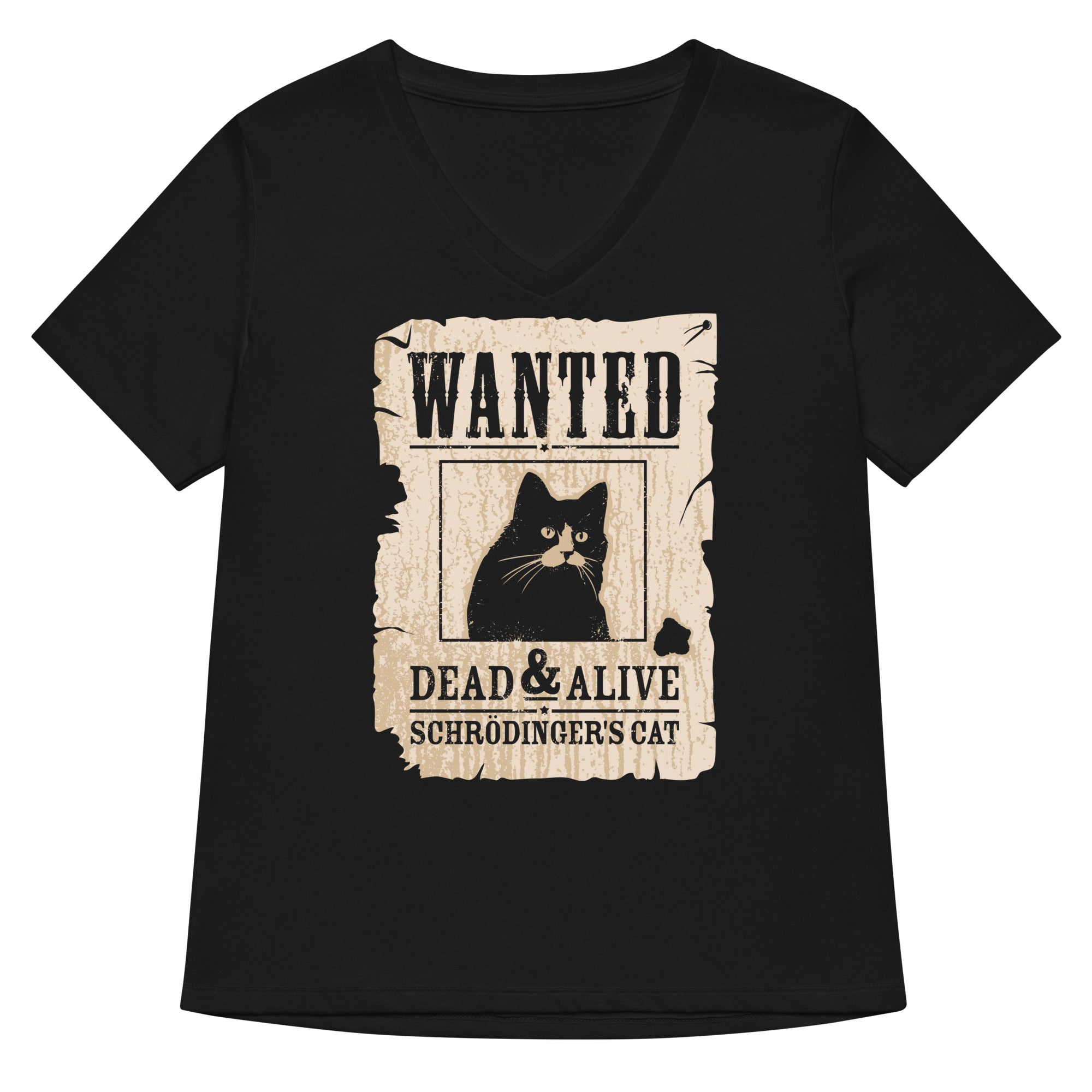 Wanted Dead And Alive Women S V Neck Tee V Neck T Shirt US Trend