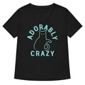Adorably Crazy Women S V Neck Tee V Neck T Shirt Premium Print