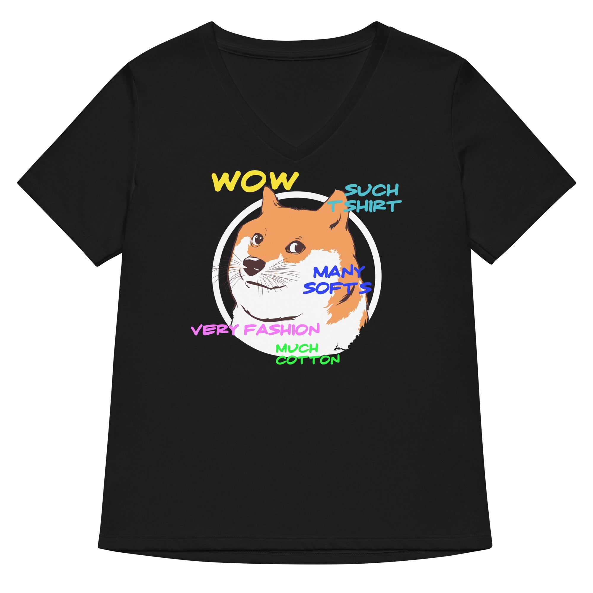 Doge Shirt Women S V Neck Tee V Neck T Shirt Clean Design
