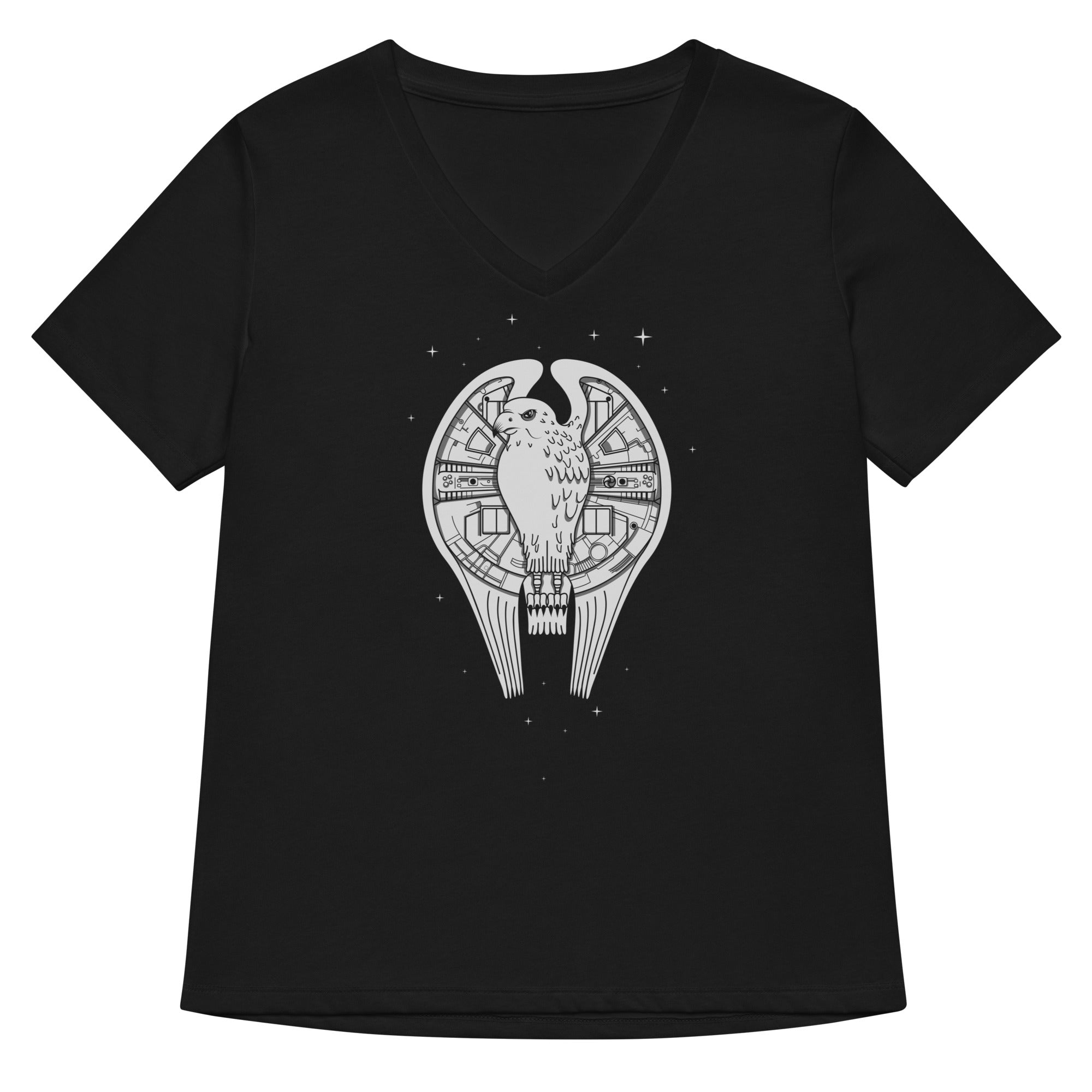 Fastest Falcon In The Universe Women S V Neck Tee V Neck T Shirt US Trend