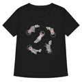 Raccoons In Space Women S V Neck Tee V Neck T Shirt Minimal Style