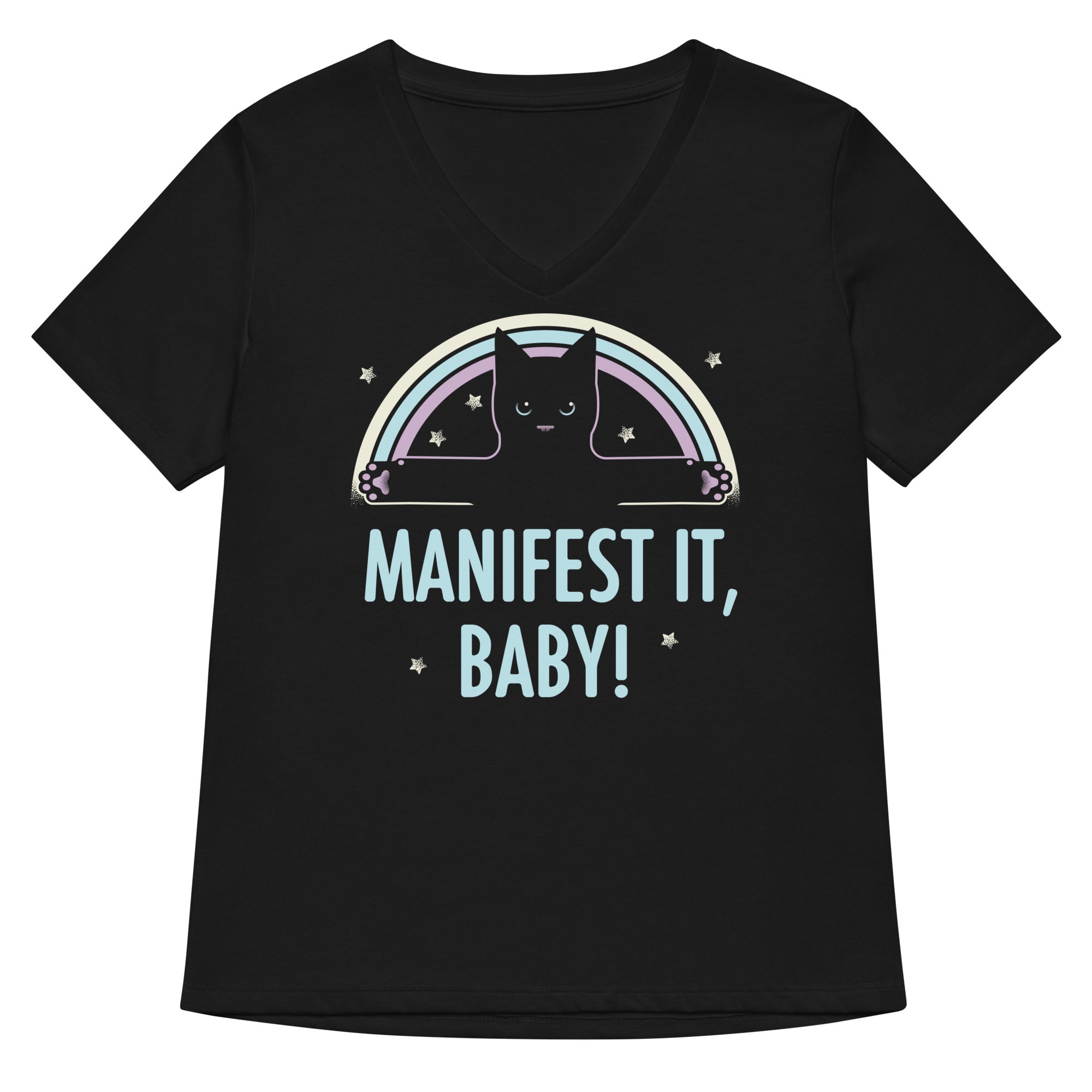 Manifest It Baby Women S V Neck Tee V Neck T Shirt Premium Print