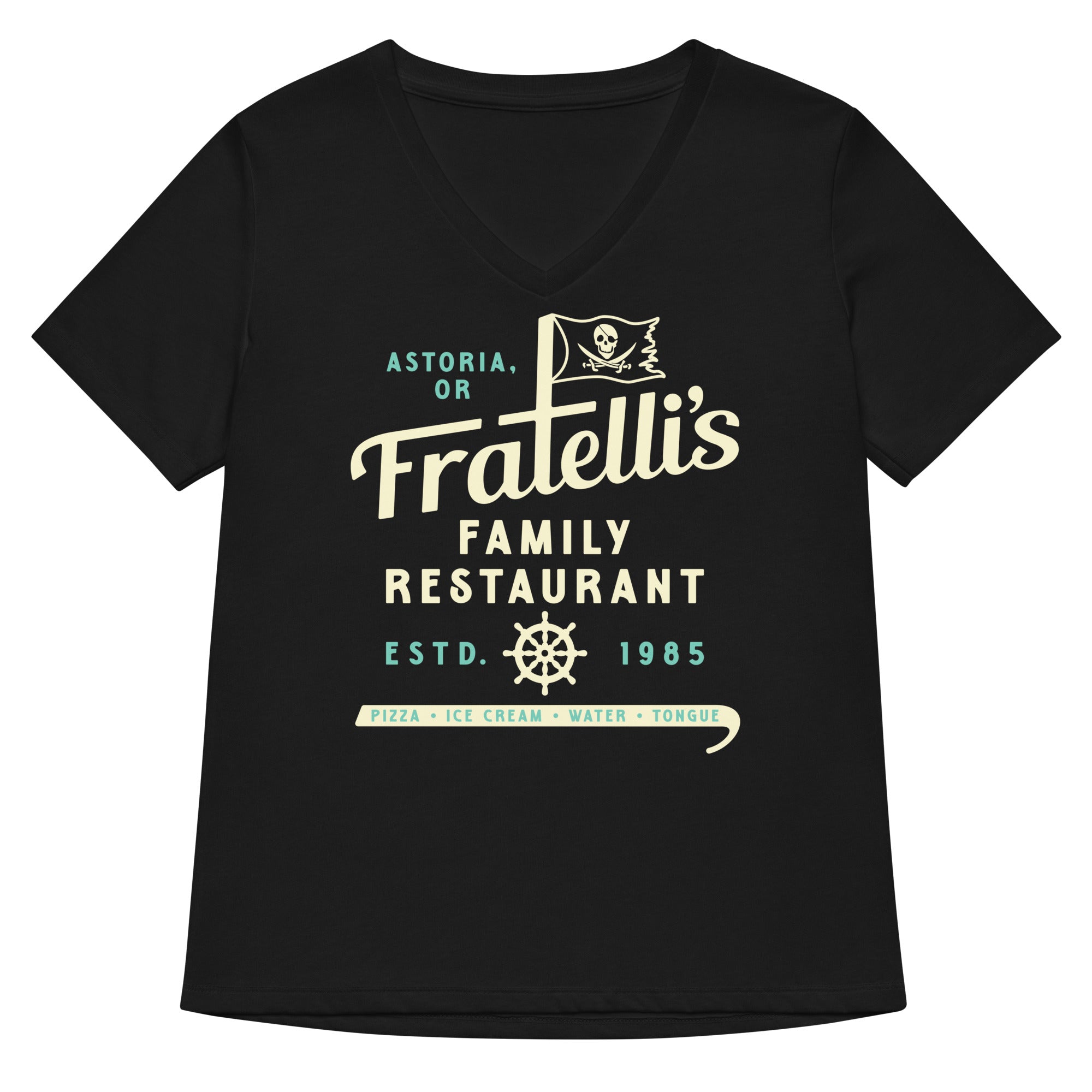 Fratelli S Family Restaurant Women V Neck Tee V Neck T Shirt Minimal Style