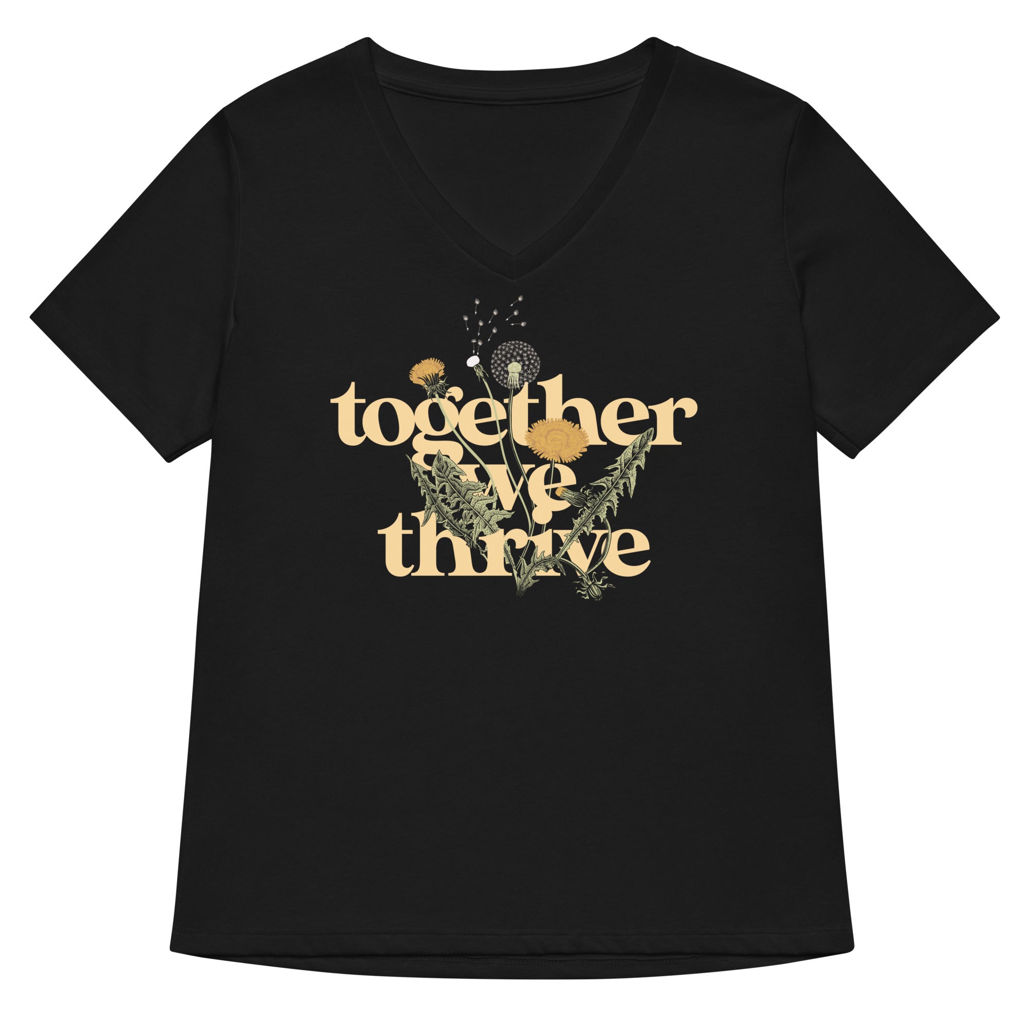 Together We Thrive Women S V Neck Tee V Neck T Shirt Everyday Wear