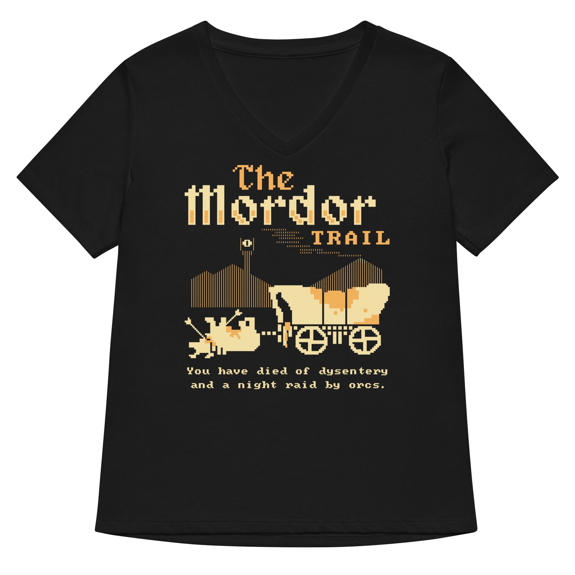 The Mordor Trail Women S V Neck Tee V Neck T Shirt Gift Ready