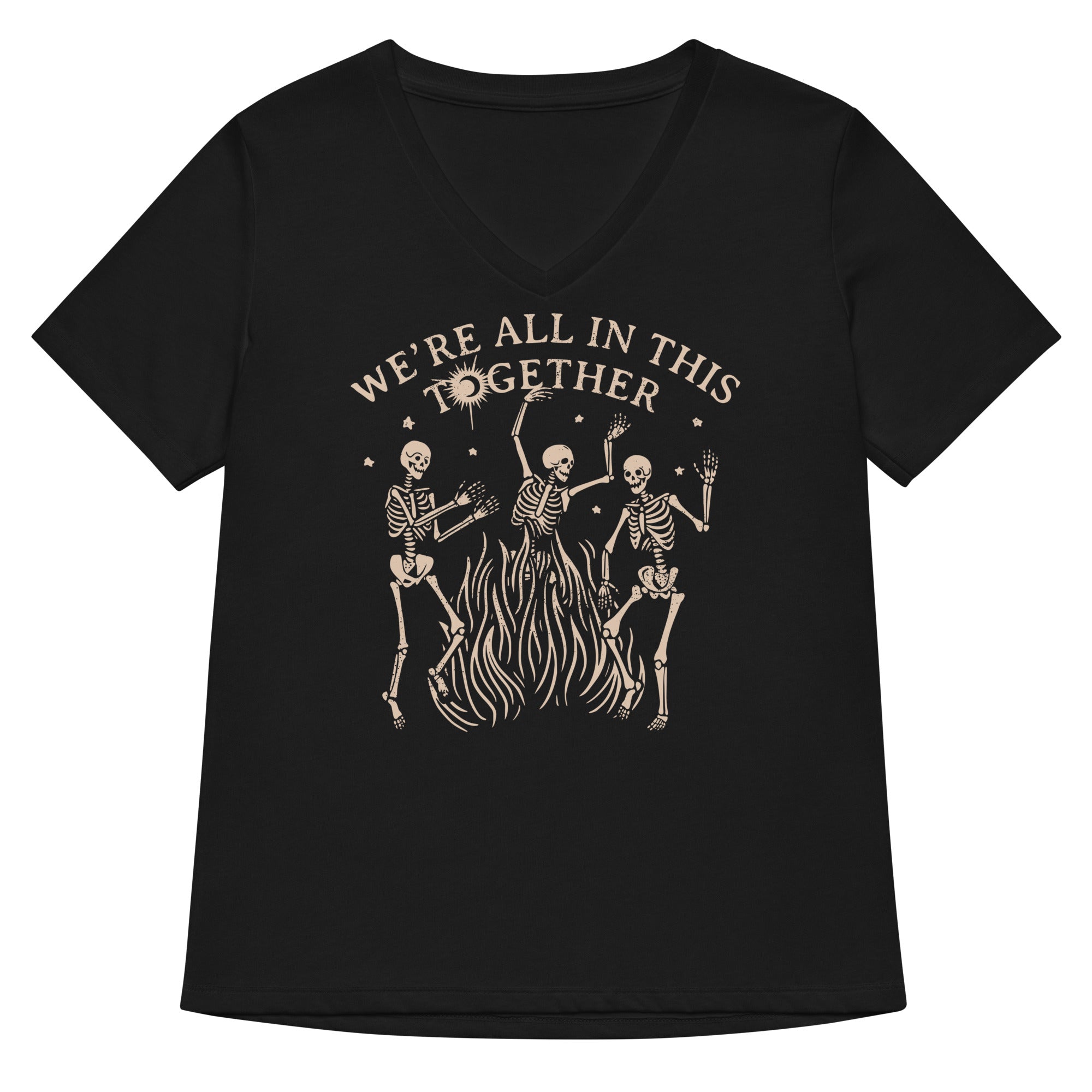 We Re All In This Together Women S V Neck Tee V Neck T Shirt Minimal Style