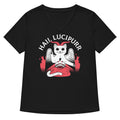 Hail Lucipurr Women S V Neck Tee V Neck T Shirt Minimal Style