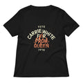 Vote Carrie White For Prom Queen Women S V Neck Tee V Neck T Shirt Clean Design