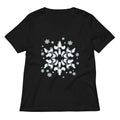 Cat Snowflake Women S V Neck Tee V Neck T Shirt Everyday Wear