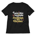 I Just Like To Smile Smiling S My Favorite Women V Neck Tee V Neck T Shirt Clean Design