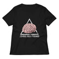 Zombie Food Pyramid Women S V Neck Tee V Neck T Shirt Minimal Style