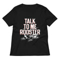 Talk To Me Rooster Women S V Neck Tee V Neck T Shirt Minimal Style