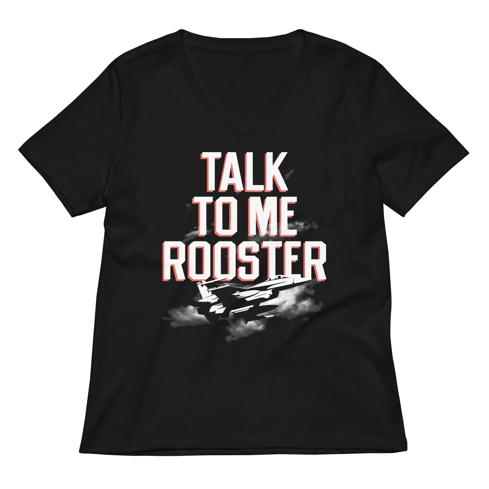 Talk To Me Rooster Women S V Neck Tee V Neck T Shirt Minimal Style