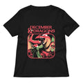 December Dragons Women S V Neck Tee V Neck T Shirt Minimal Style