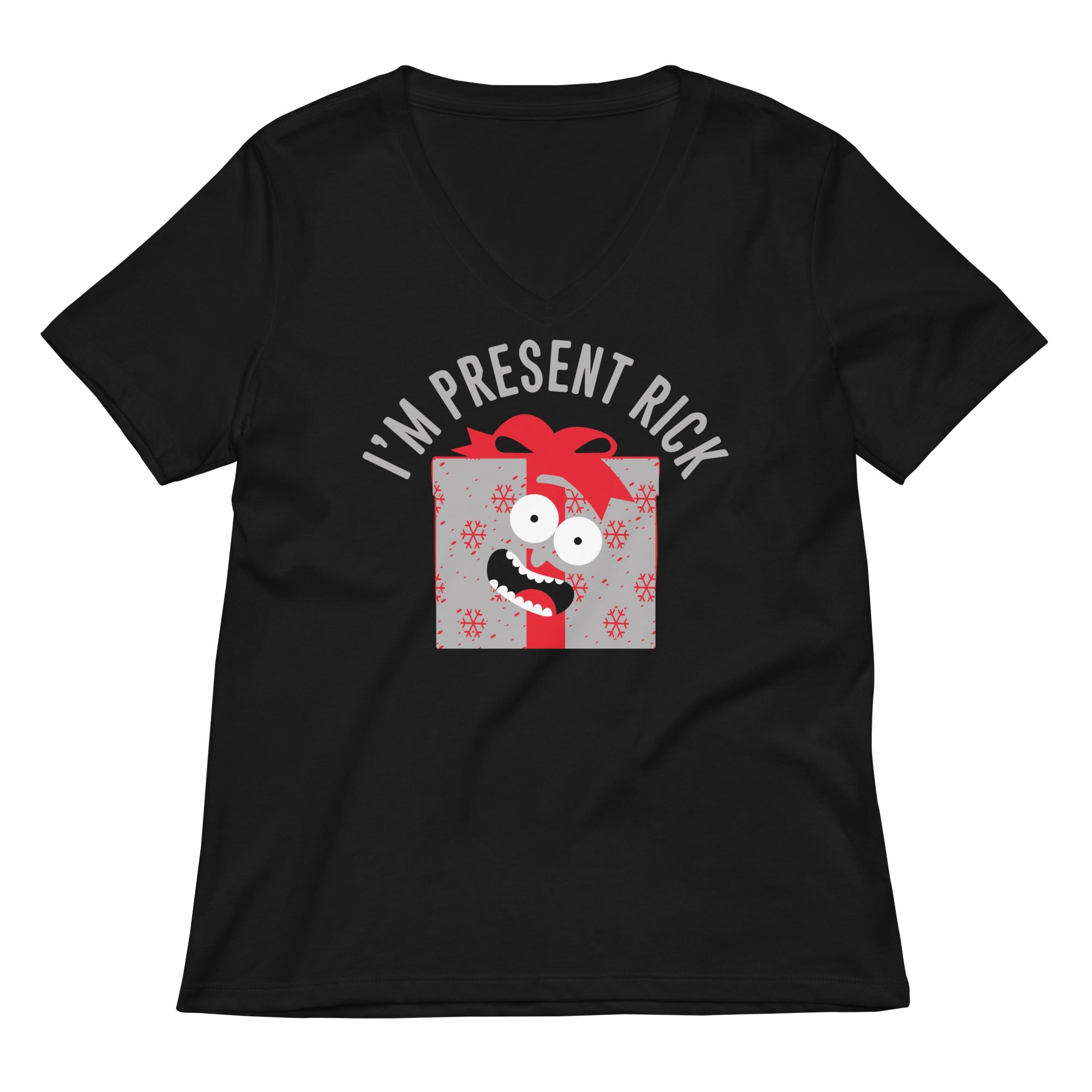 I M Present Rick Women S V Neck Tee V Neck T Shirt Gift Ready
