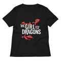 The Girl With Dragons Women S V Neck Tee V Neck T Shirt Everyday Wear