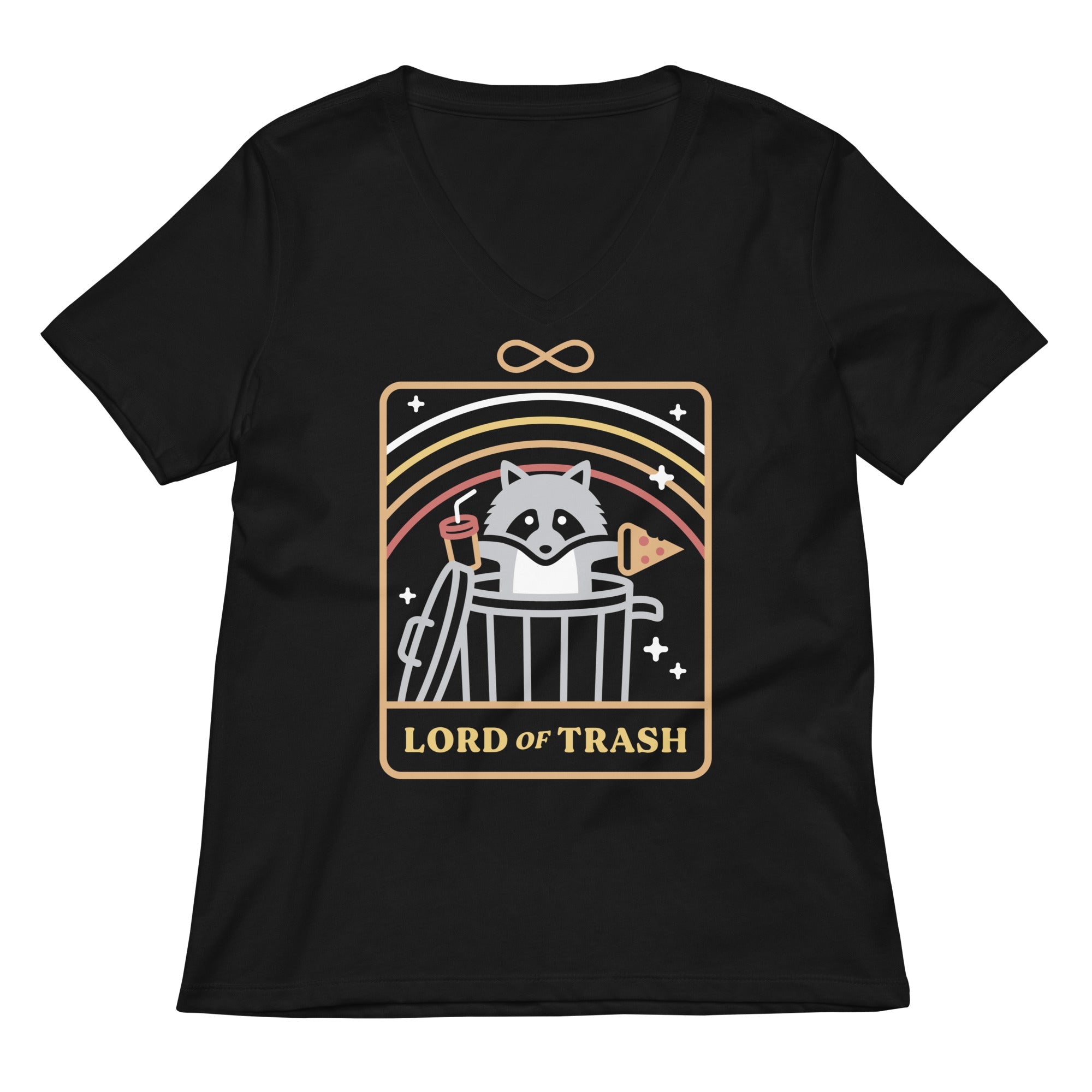 Lord Of Trash Tarot Women S V Neck Tee V Neck T Shirt Clean Design