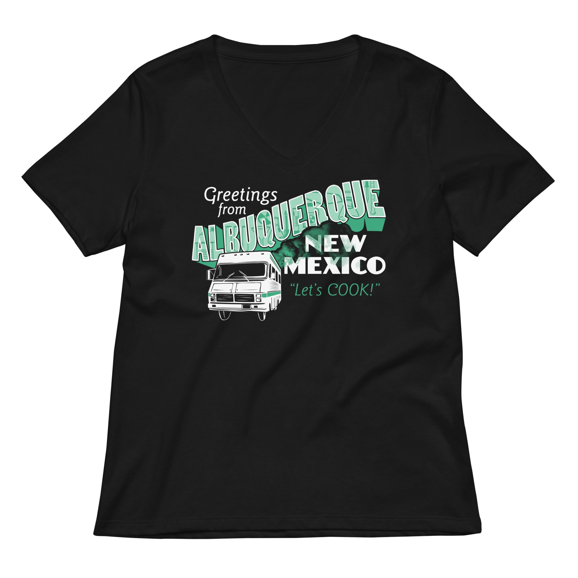 Greetings From Albuquerque Women S V Neck Tee V Neck T Shirt Gift Ready