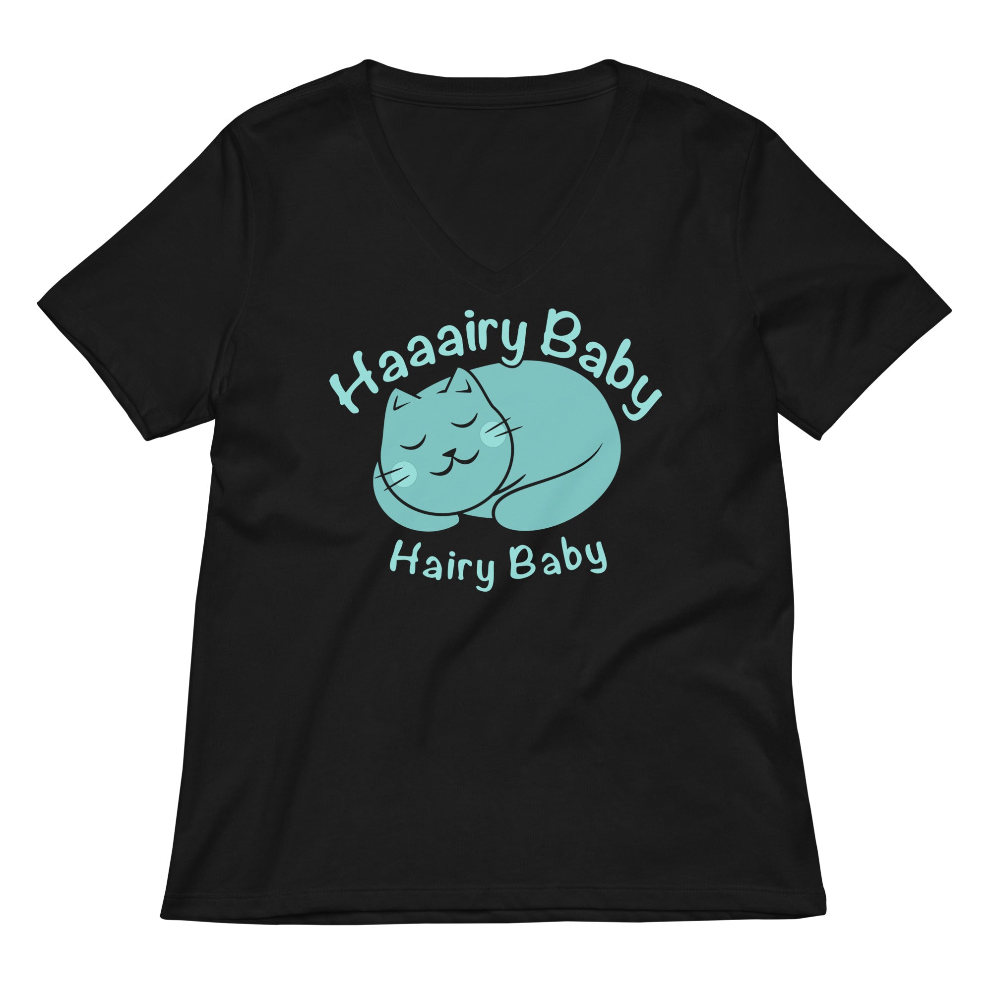 Hairy Baby Women S V Neck Tee V Neck T Shirt Premium Print