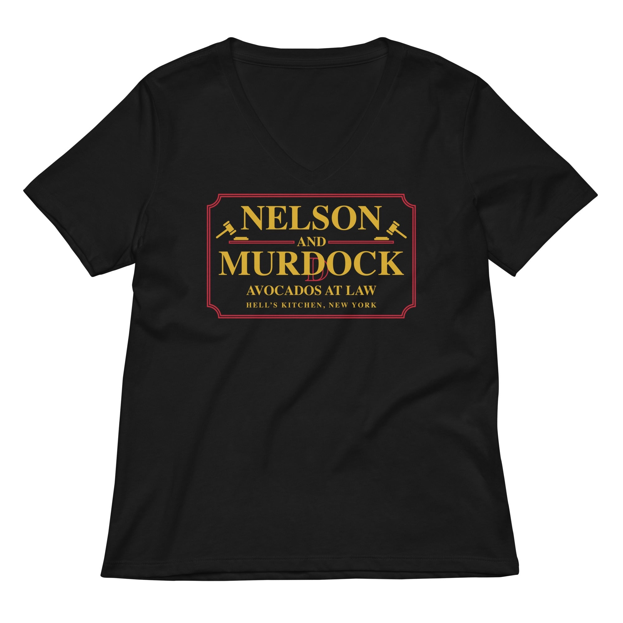 Nelson And Murdock Women S V Neck Tee V Neck T Shirt Everyday Wear