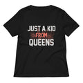Just A Kid From Queens Women S V Neck Tee V Neck T Shirt Premium Print