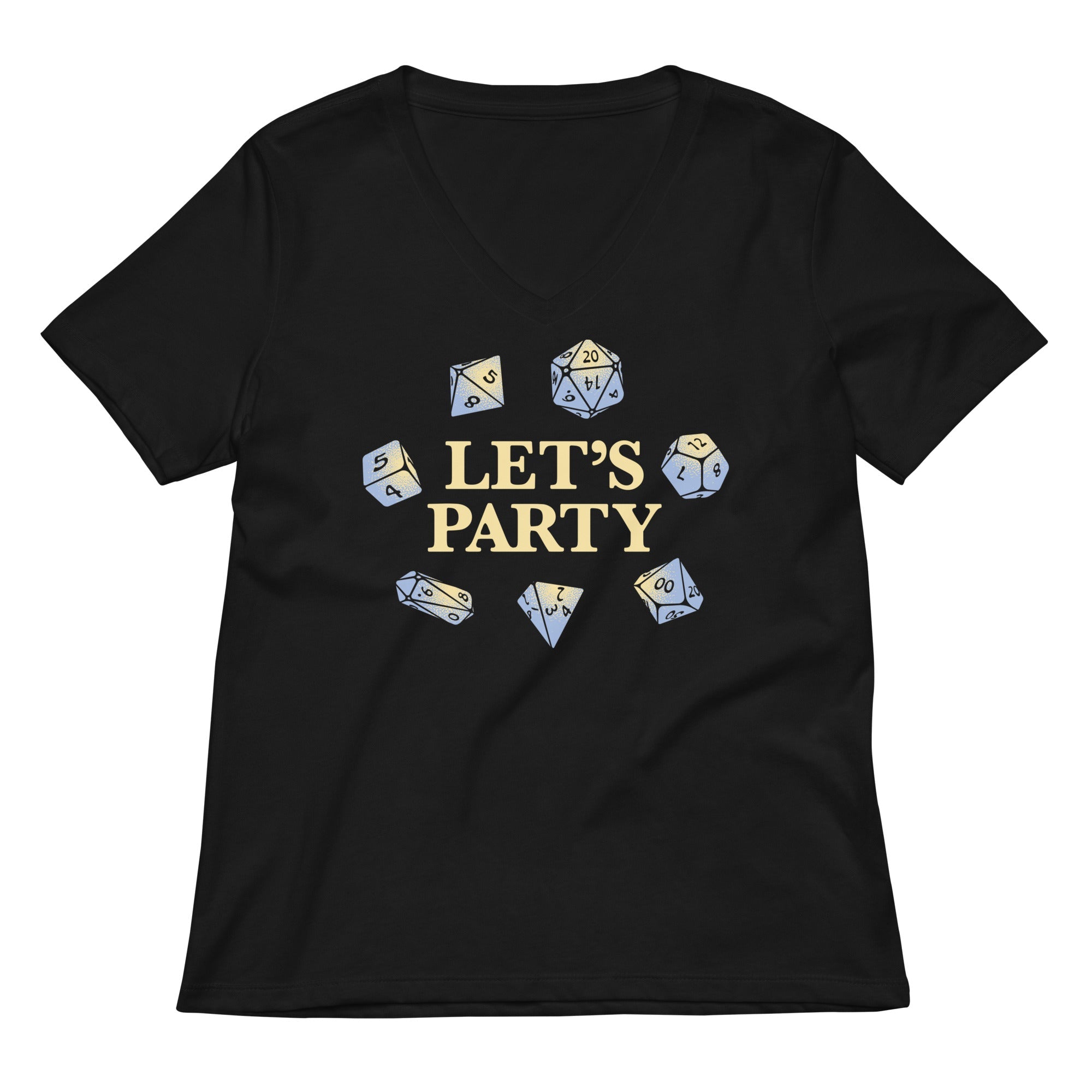 Let S Party Dice Women V Neck Tee V Neck T Shirt Minimal Style