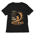 50 Year Storm At Bells Beach Women S V Neck Tee V Neck T Shirt US Trend