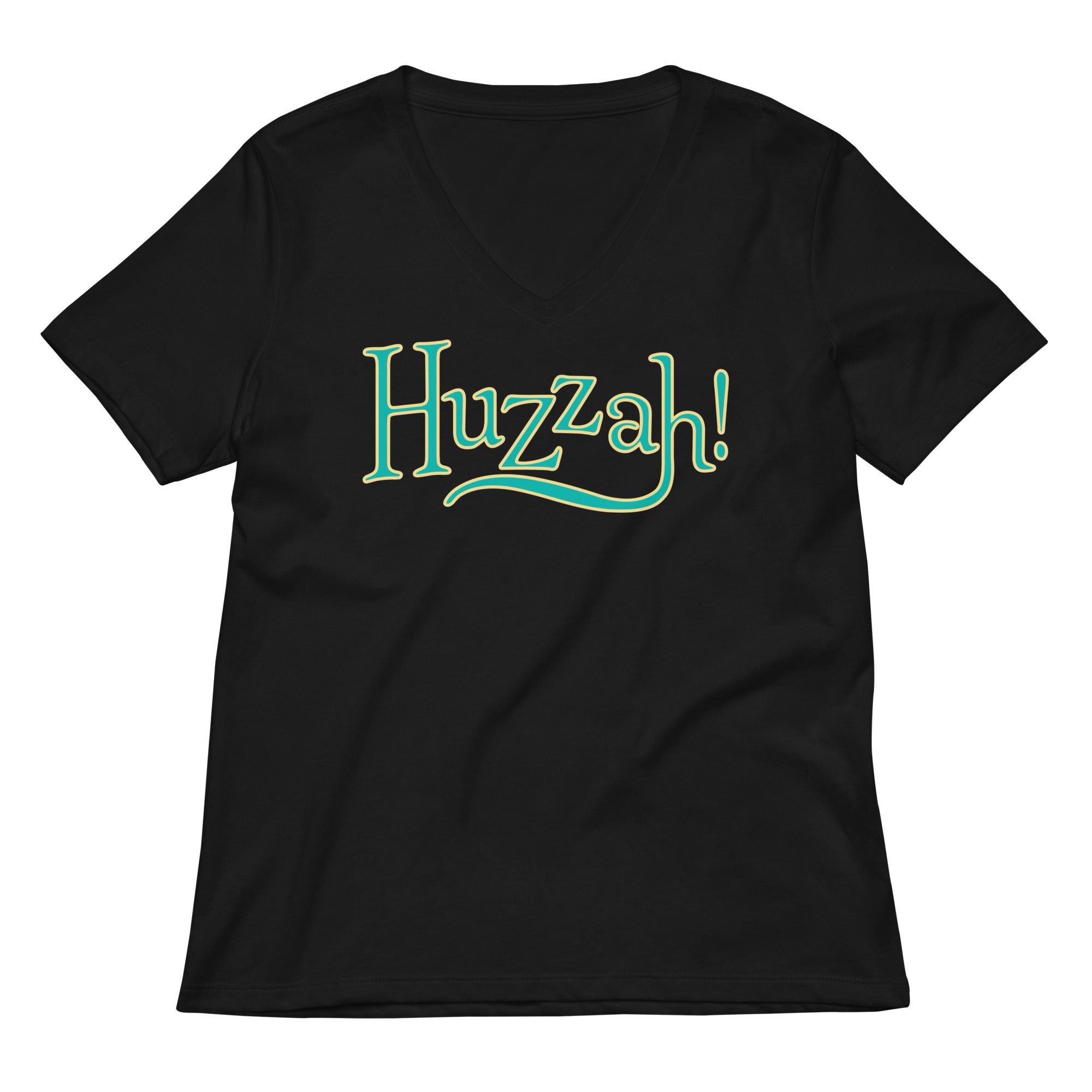 Huzzah Women S V Neck Tee V Neck T Shirt US Trend