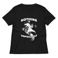 Nothing Is Unpossible Women S V Neck Tee V Neck T Shirt Premium Print