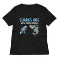 Sharks Hug With Their Mouths Women S V Neck Tee V Neck T Shirt Minimal Style