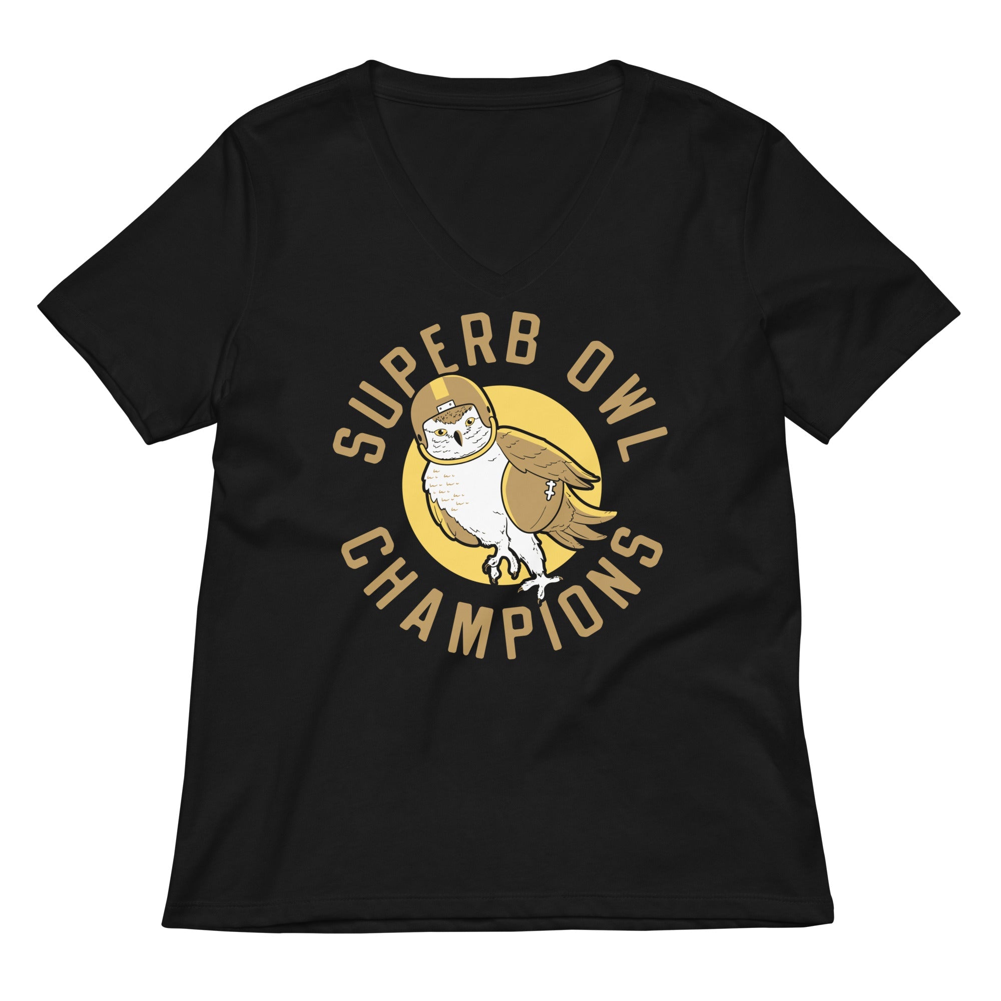 Superb Owl Women S V Neck Tee V Neck T Shirt Minimal Style