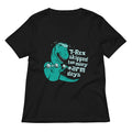 T Rex Skipped Too Many Arm Days Women S V Neck Tee V Neck T Shirt US Trend