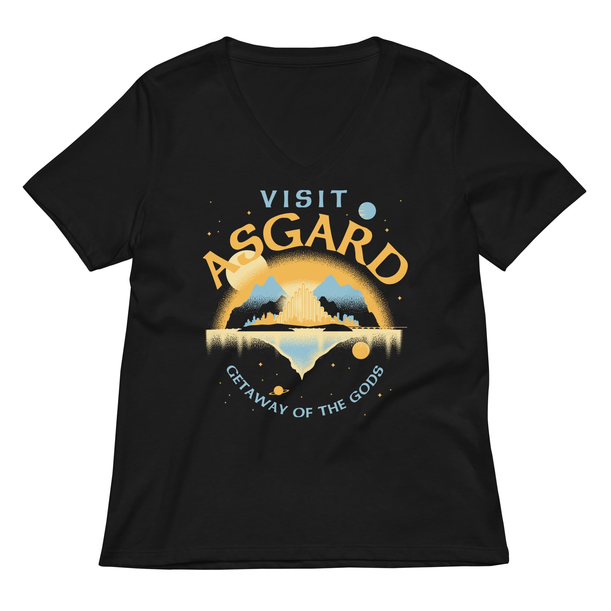 Visit Asgard Women S V Neck Tee V Neck T Shirt Gift Ready