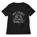 Plot Twists Are My Favorite Workout Women S V Neck Tee V Neck T Shirt Premium Print