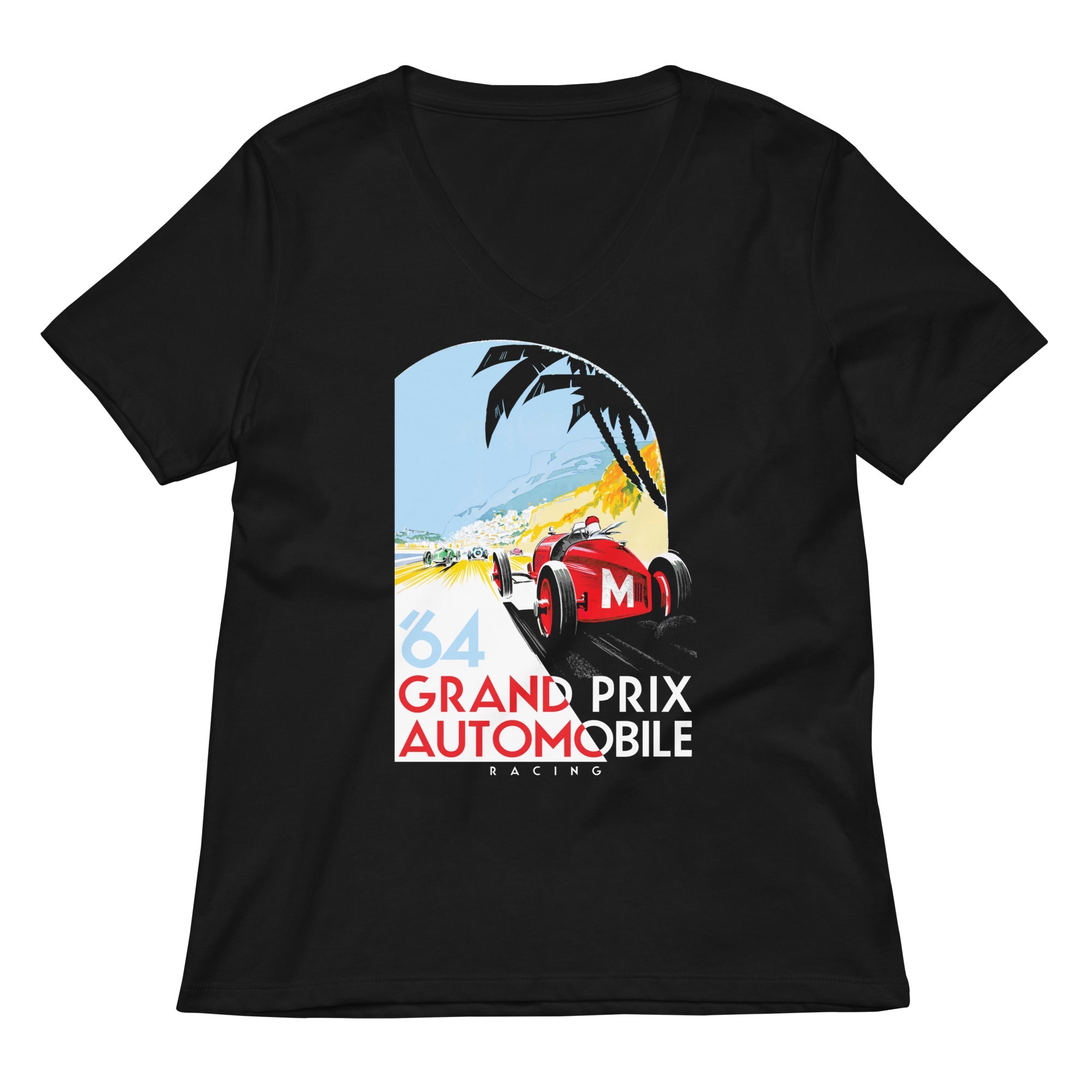 Grand Prix Women S V Neck Tee V Neck T Shirt US Trend