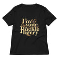 I M Your Huckleberry Women S V Neck Tee V Neck T Shirt Everyday Wear