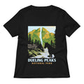 Dueling Peaks National Park Women S V Neck Tee V Neck T Shirt Gift Ready
