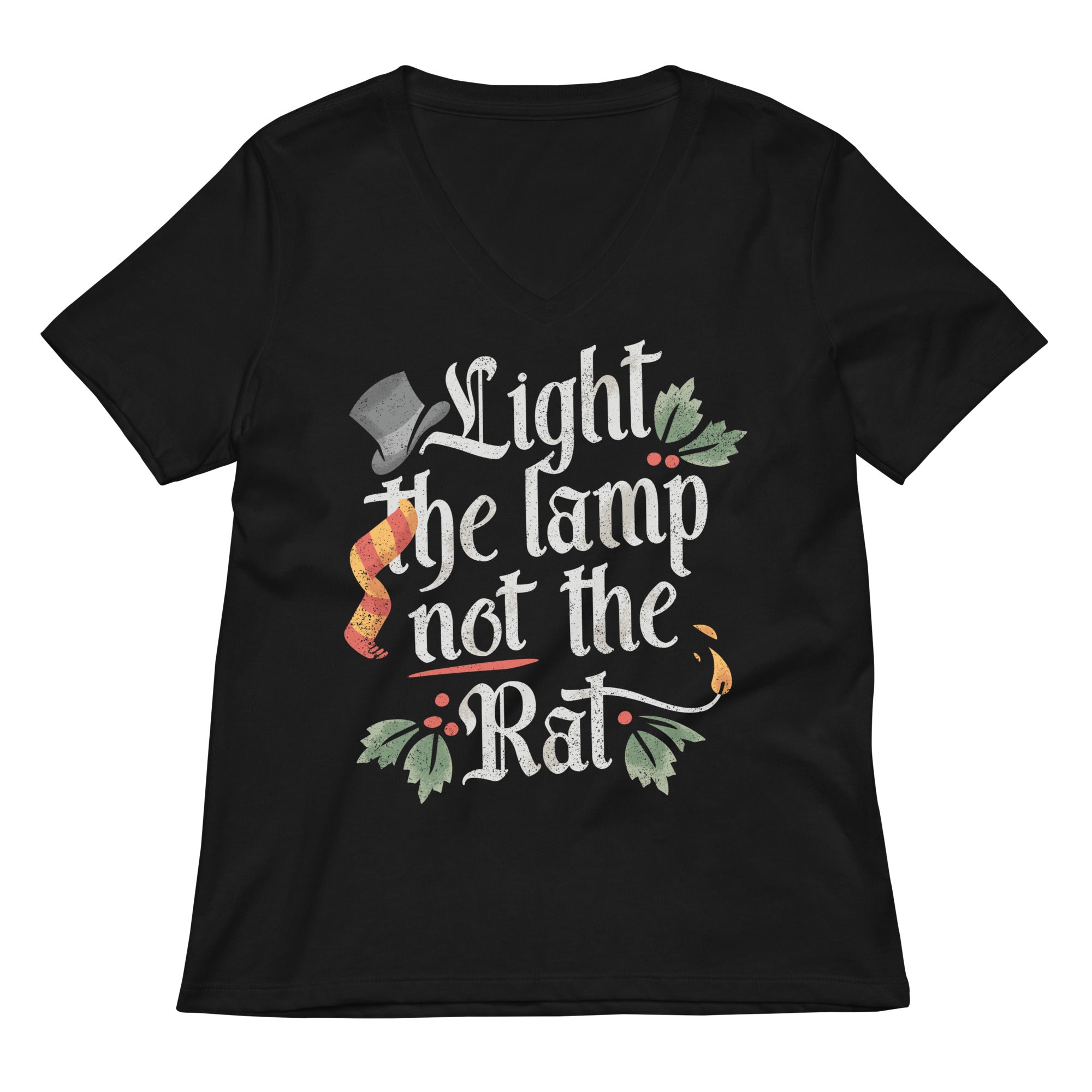 Light The Lamp Not Rat Women S V Neck Tee V Neck T Shirt US Trend