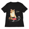 Oops Record Scratch Women S V Neck Tee V Neck T Shirt Minimal Style